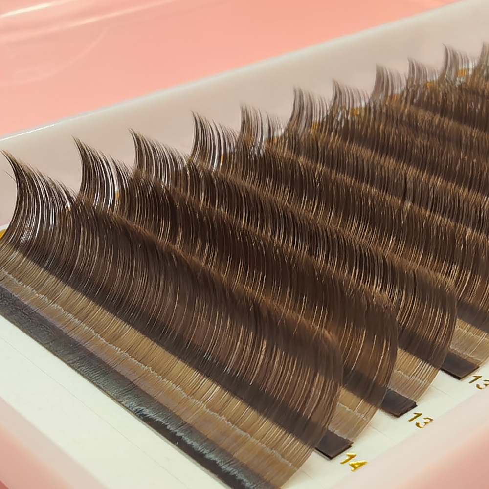 Dark Brown Cashmere Volume Lash Trays 0.03 12 rows Eyelash Extension
